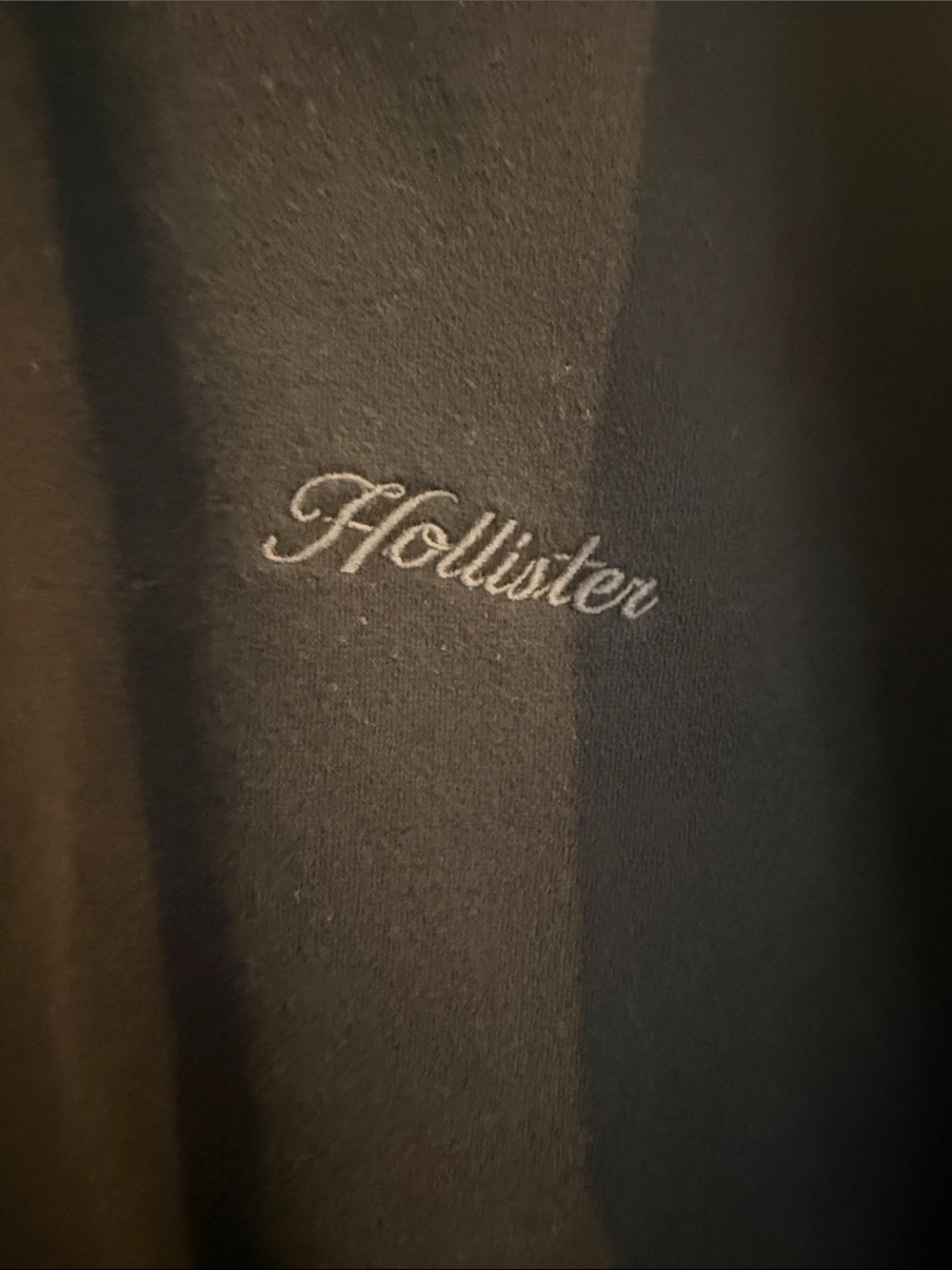 Hollister Men's Black Quarter-Zip Pullover Sweater - Picture 2 of 6